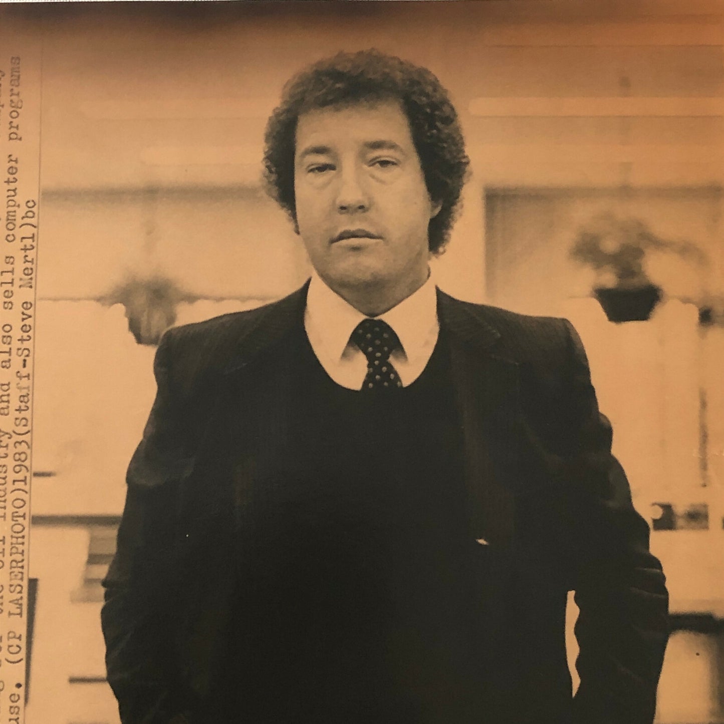 Vintage Press Photo Photograph Montreal 1983 Computer Business Prediction 