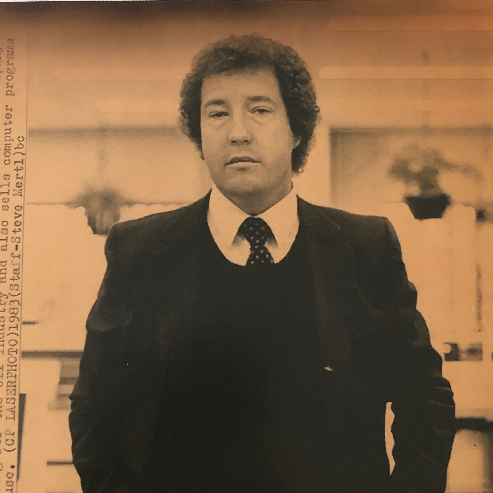 Vintage Press Photo Photograph Montreal 1983 Computer Business Prediction 