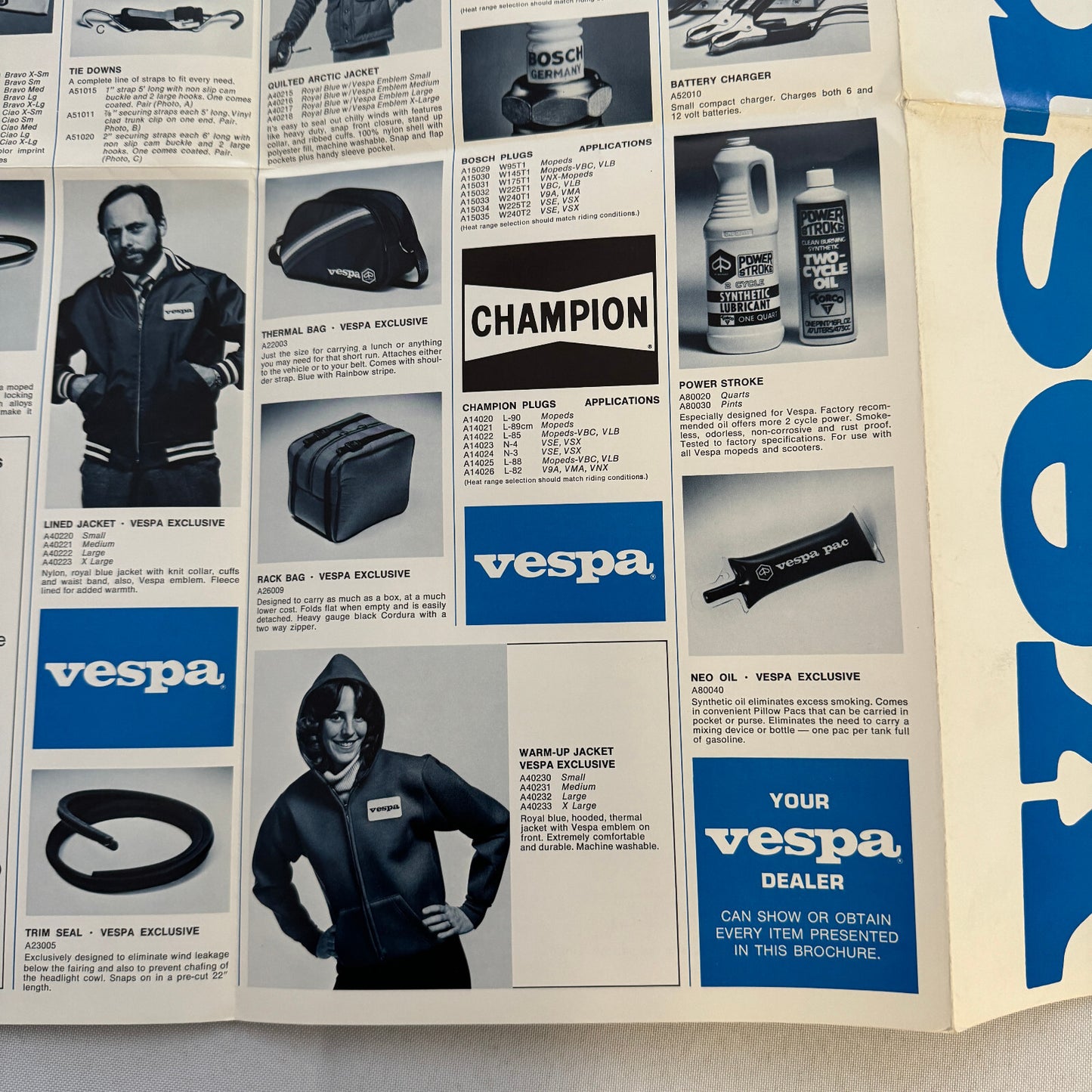 1980 Vespa Scooter and Moped ACCESSORIES Sales Brochure Catalog
