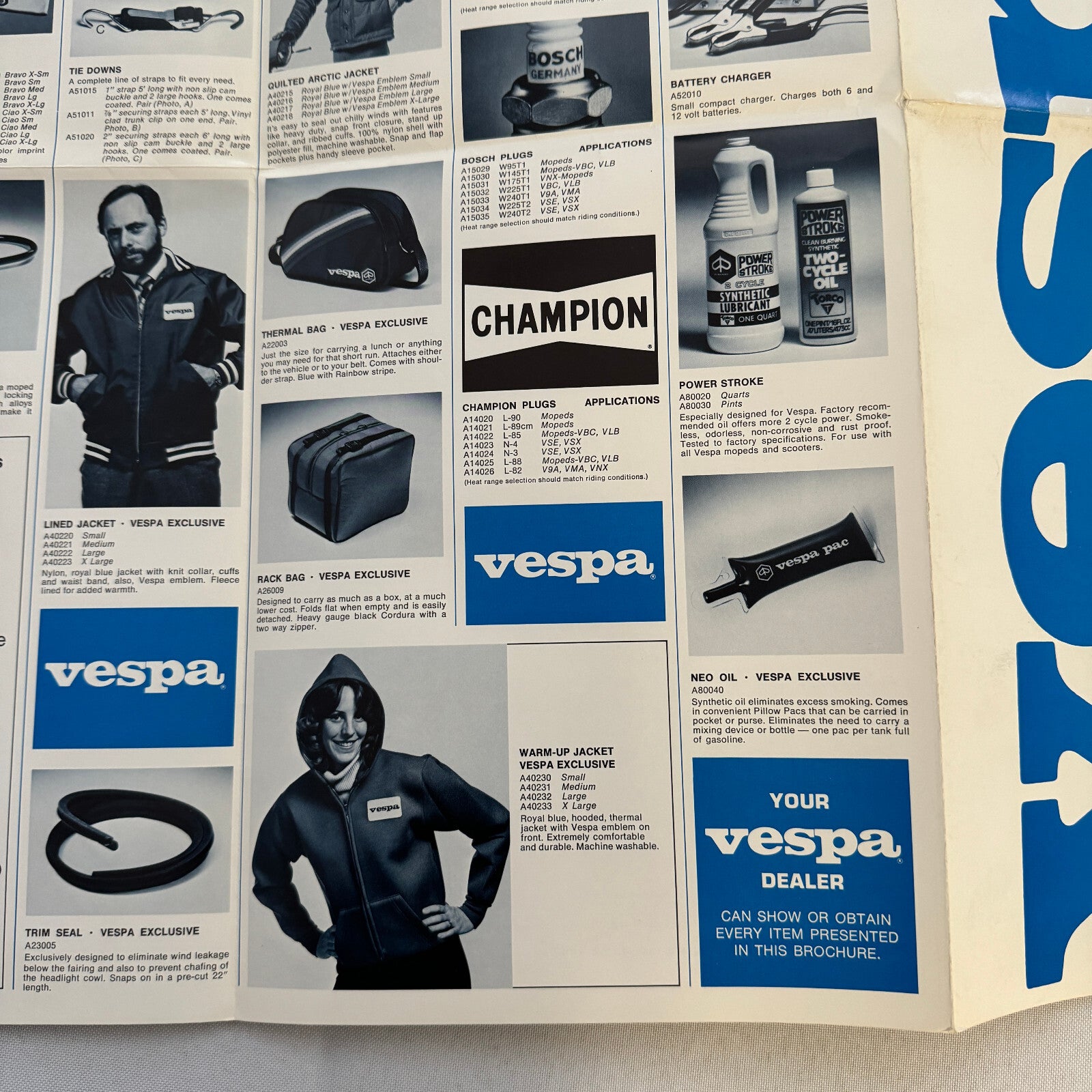 1980 Vespa Scooter and Moped ACCESSORIES Sales Brochure Catalog