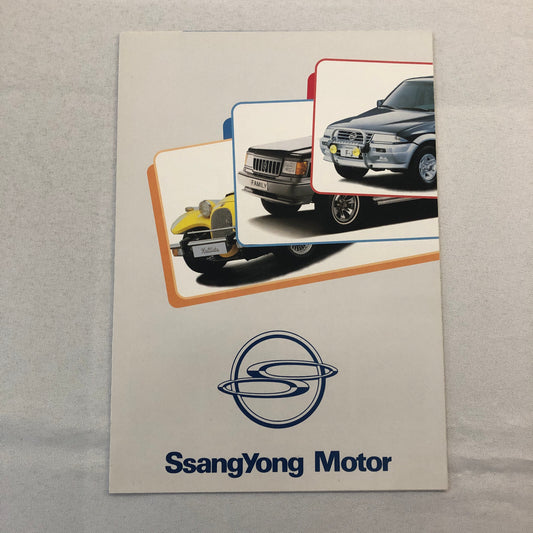 Ssangyong Motor Car Sales Brochure Catalog Panther Kallista FJ Family RV