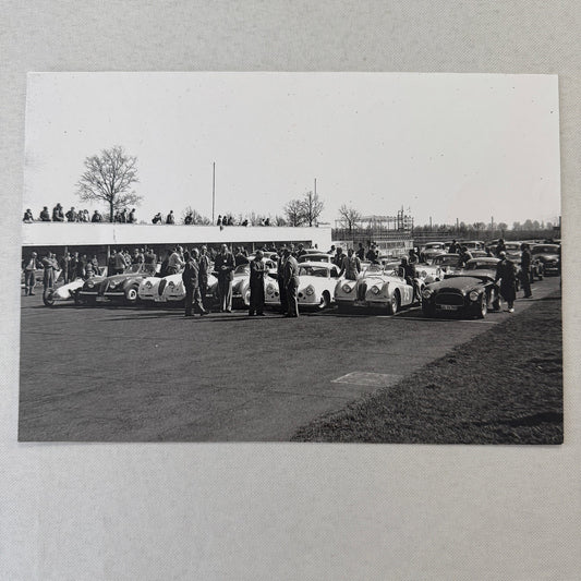 1952 Swiss Car Racing Club at Monza Photo Photograph Jaguar Porsche Modern Print
