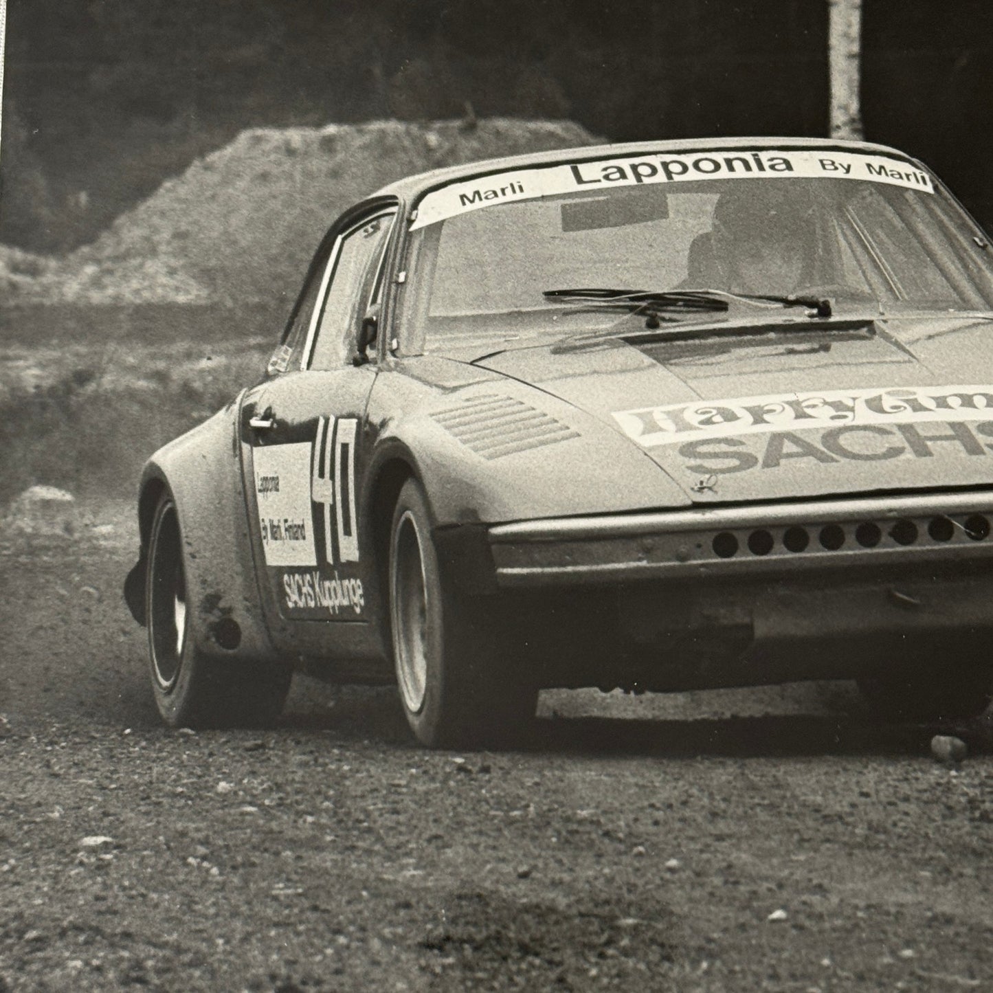 Vintage Porsche Racing Car Matti Alamaki Driver Photo Photograph Print