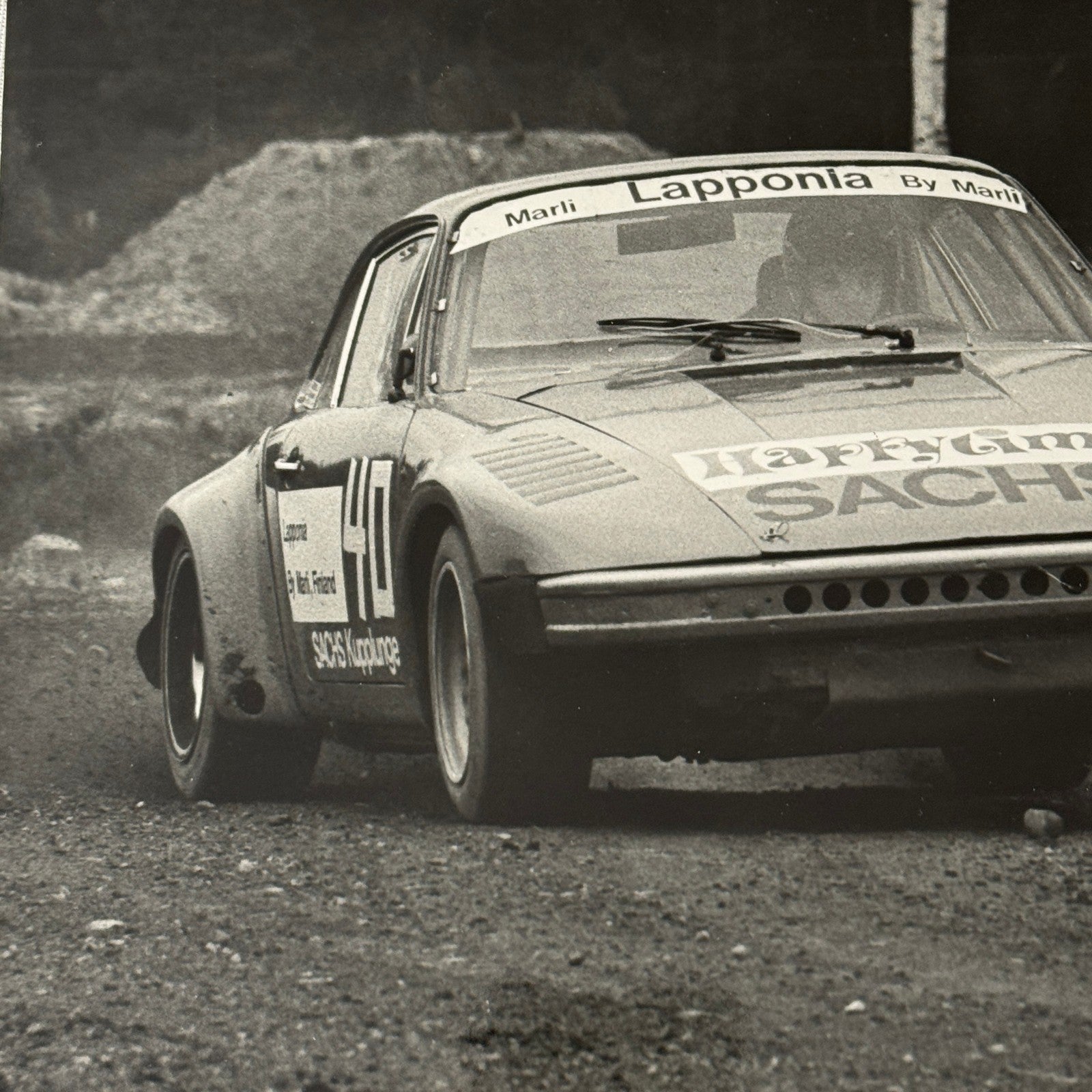 Vintage Porsche Racing Car Matti Alamaki Driver Photo Photograph Print