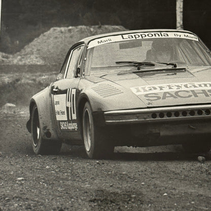 Vintage Porsche Racing Car Matti Alamaki Driver Photo Photograph Print