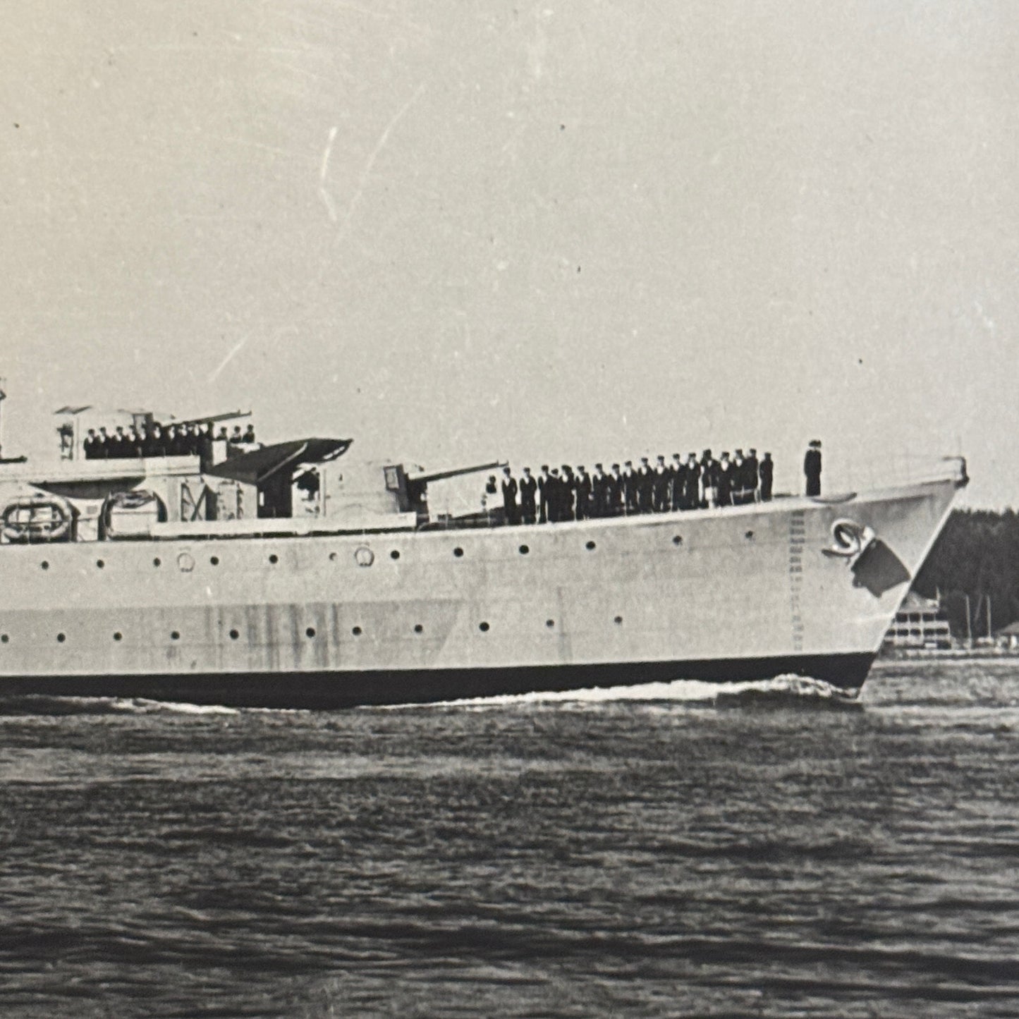 Royal Canadian Navy Military Ship Photo Photograph Vintage Destroyer Haida