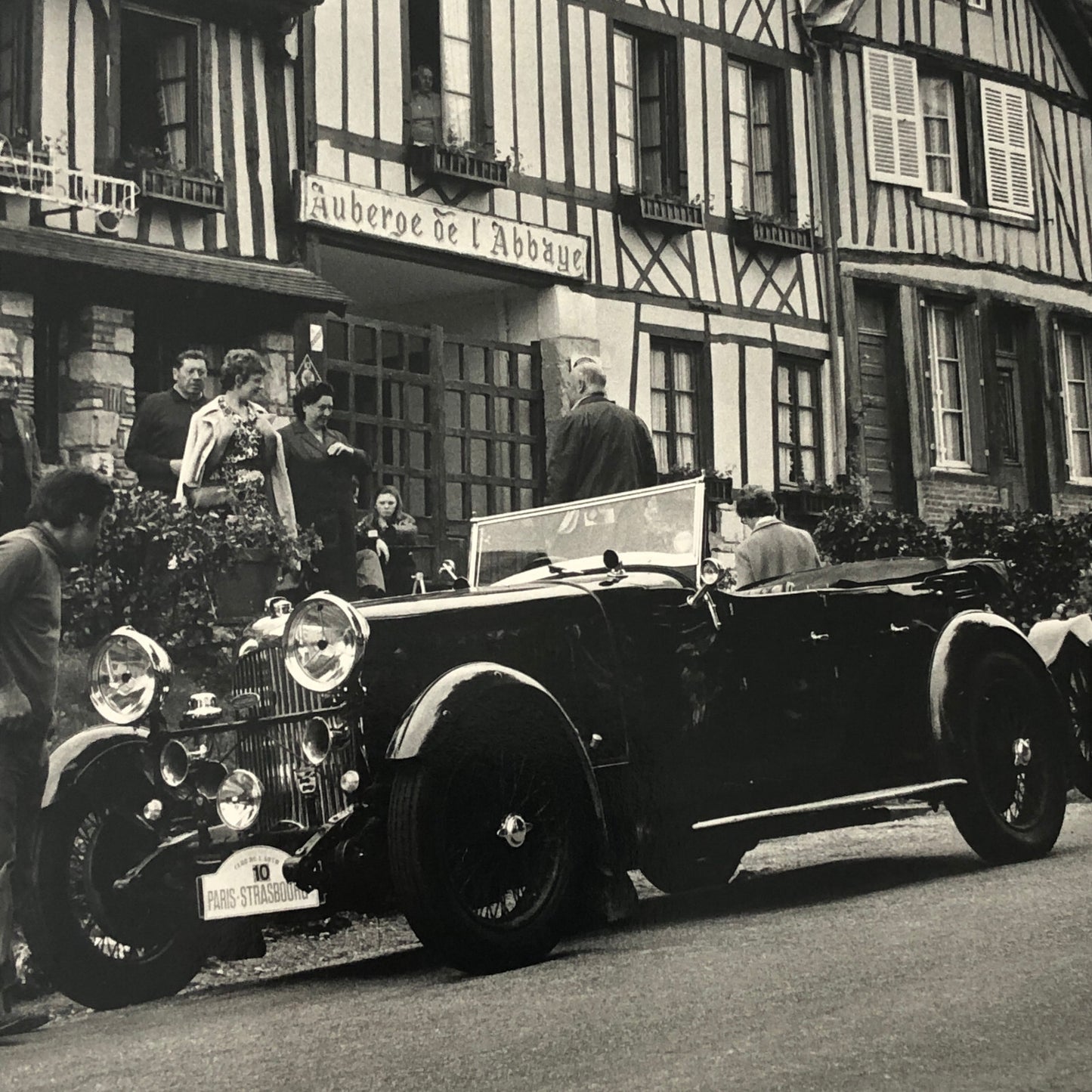 Vintage Antique Car Photo Photograph Print Paris - Strausberg Rally Rallye ? 