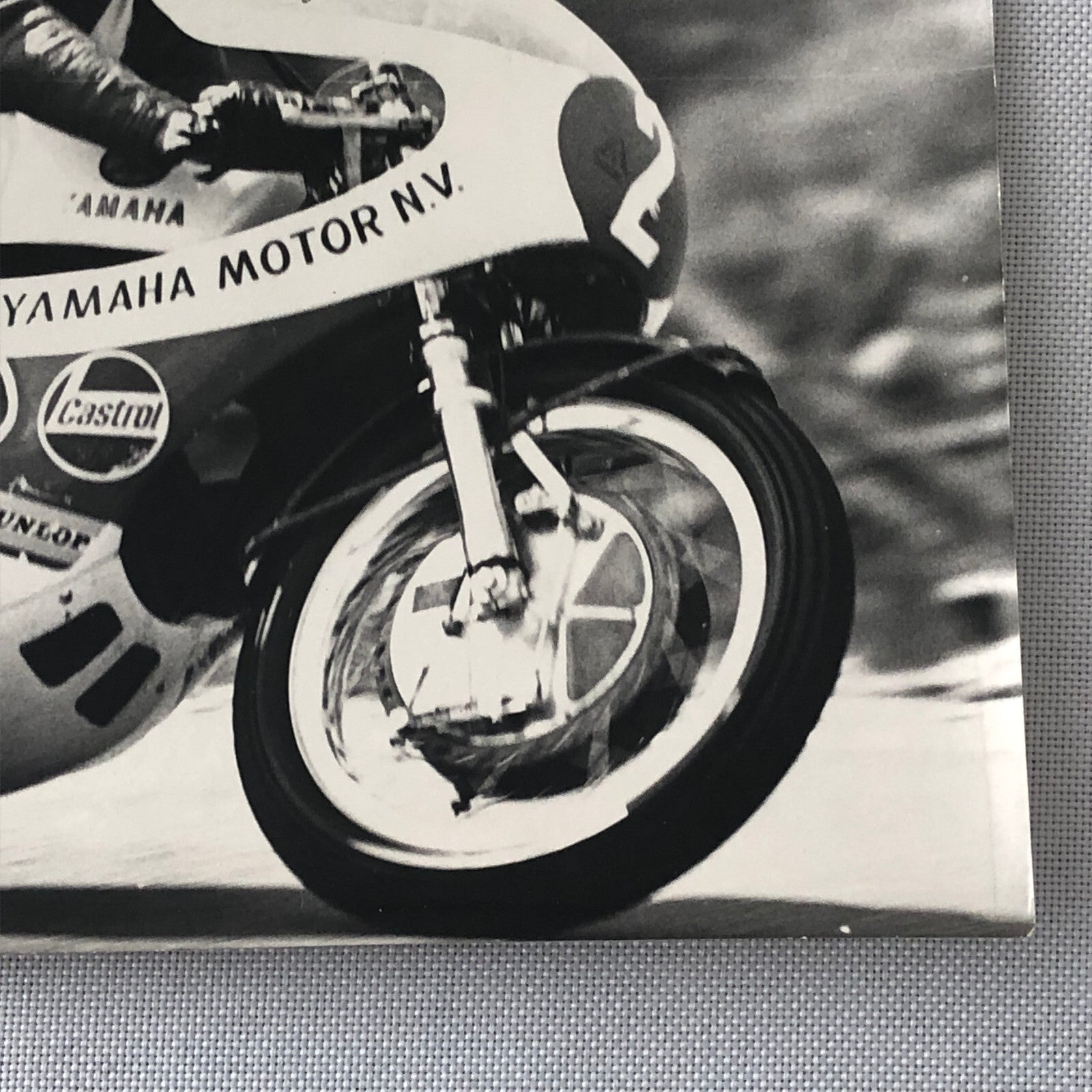 Vintage Motorcycle Racing Photo photograph Yamaha Race Bike Rider