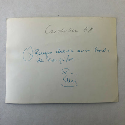 Vintage Racing Photo Photograph 1968 Juan Manuel Fangio Watching Grand Prix Car