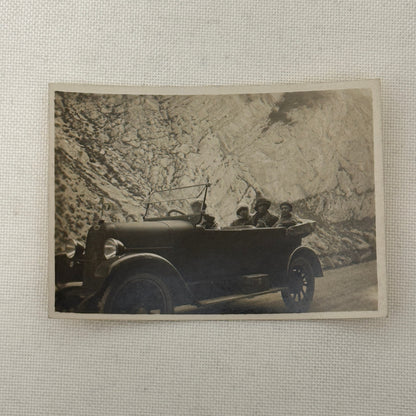 Vintage Photo Photograph Print People in Early Automobile Car Antique