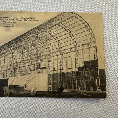 Vintage Zeppelin Airship Dirigible Postcard Post Card French Le Clement Bayard