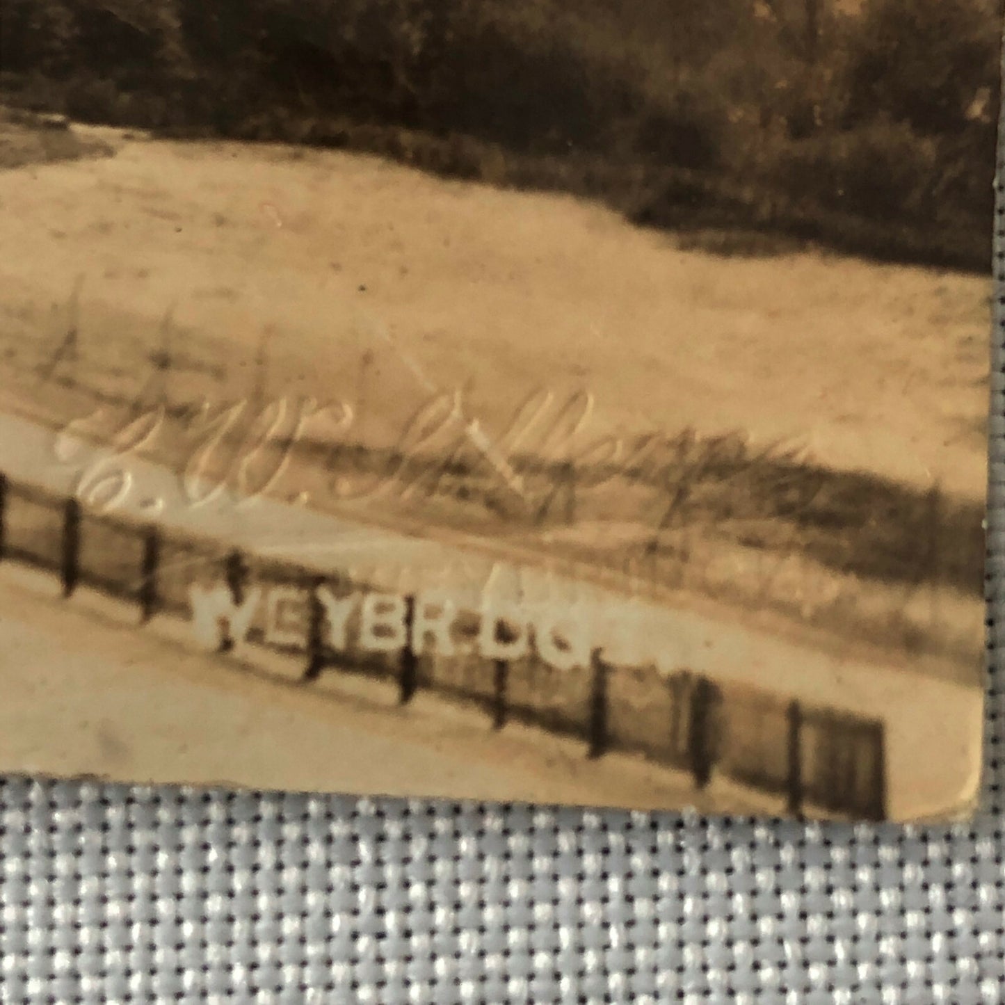 Antique RPPC Real Photo Postcard Brooklands Motor Course Racetrack Car Racing 