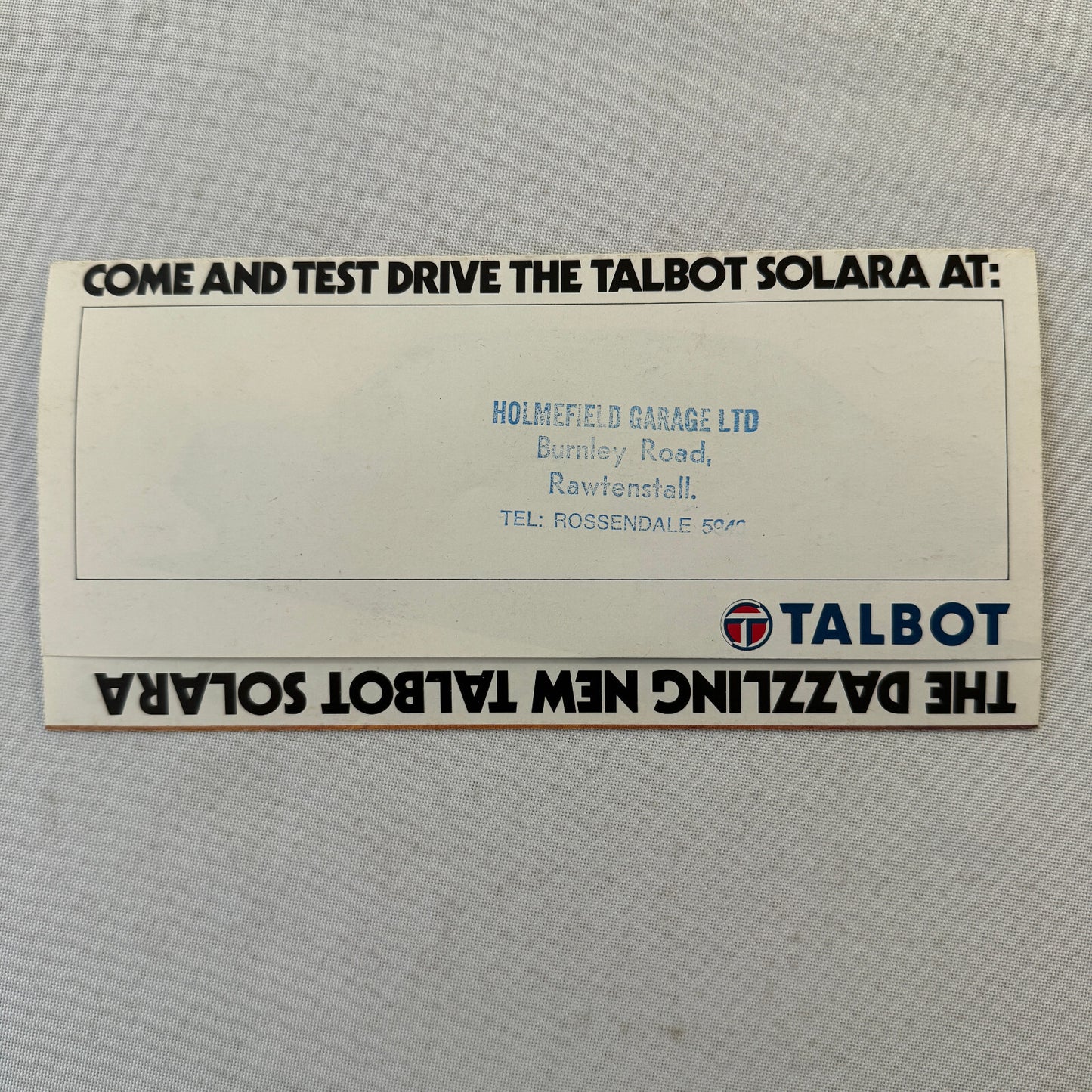 Talbot Solara Car Sales Brochure Catalog Advertising Vintage
