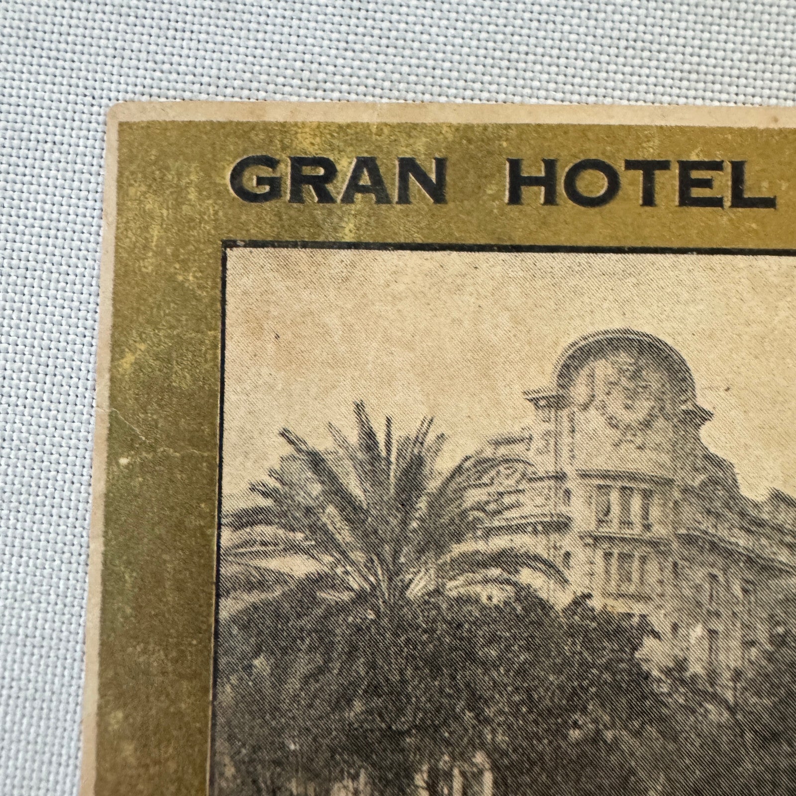 Vintage Hotel Travel Label Gran Hotel Ancira Monterrey Mexico Mexican