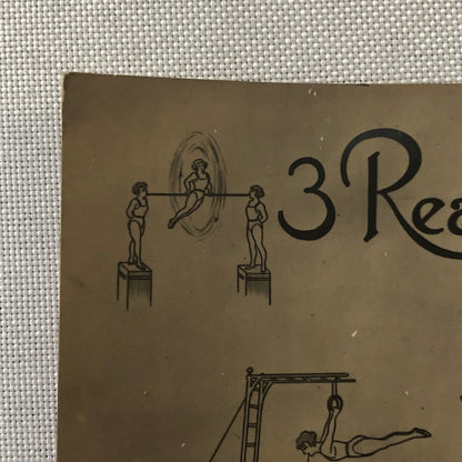 Circus Acrobat Act Postcard Post Card 3 Reading Sisters