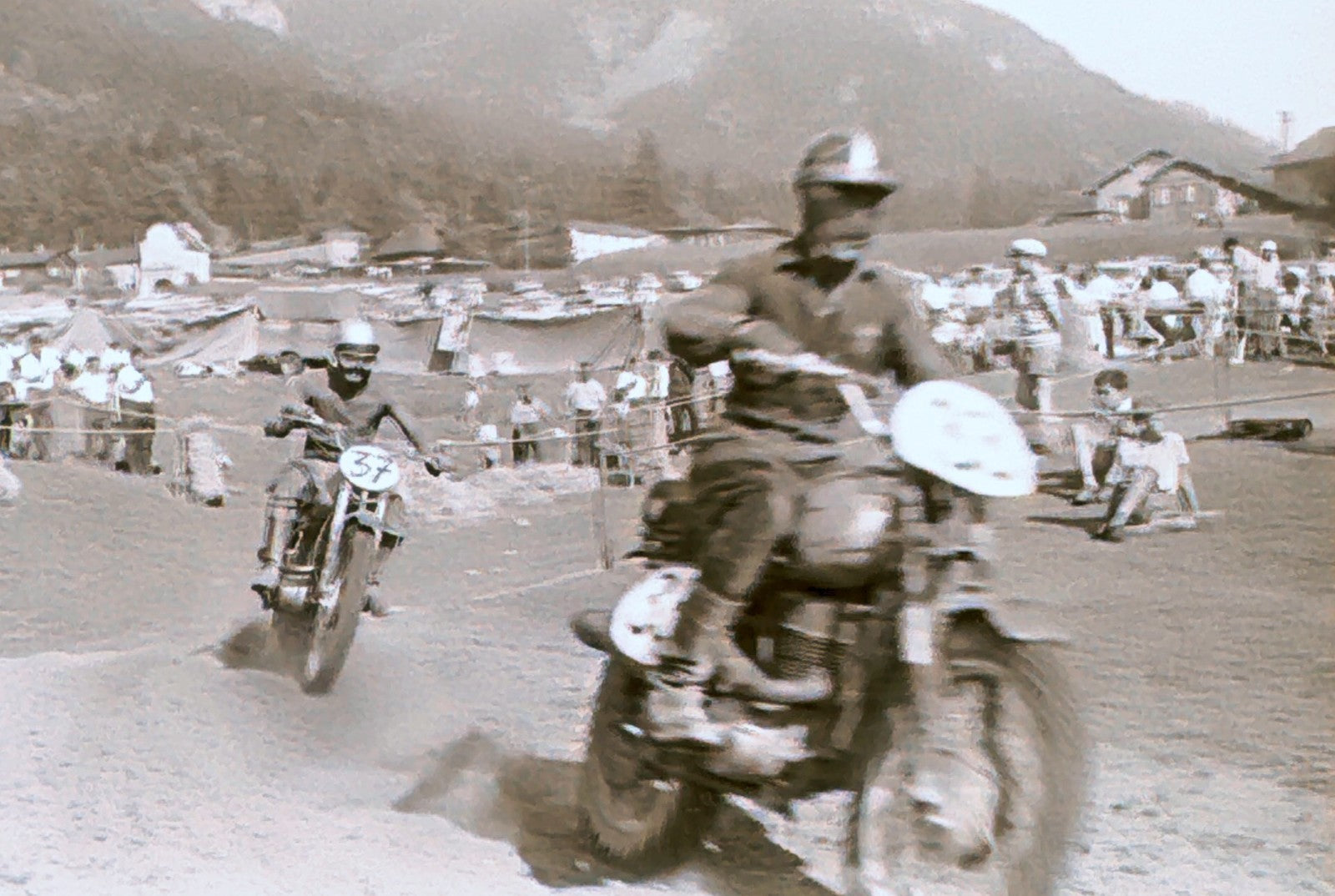 Vintage Motorcycle Racing Photo Luzisteig Motocross Negative Lot 1962