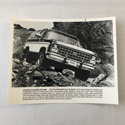 1980 Chevrolet Blazer Truck Press Photo Photograph Print Chevy