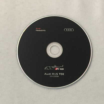 2009 Audi R15 TDI Press Kit Le Mans Sebring Racing Car Brochure CD