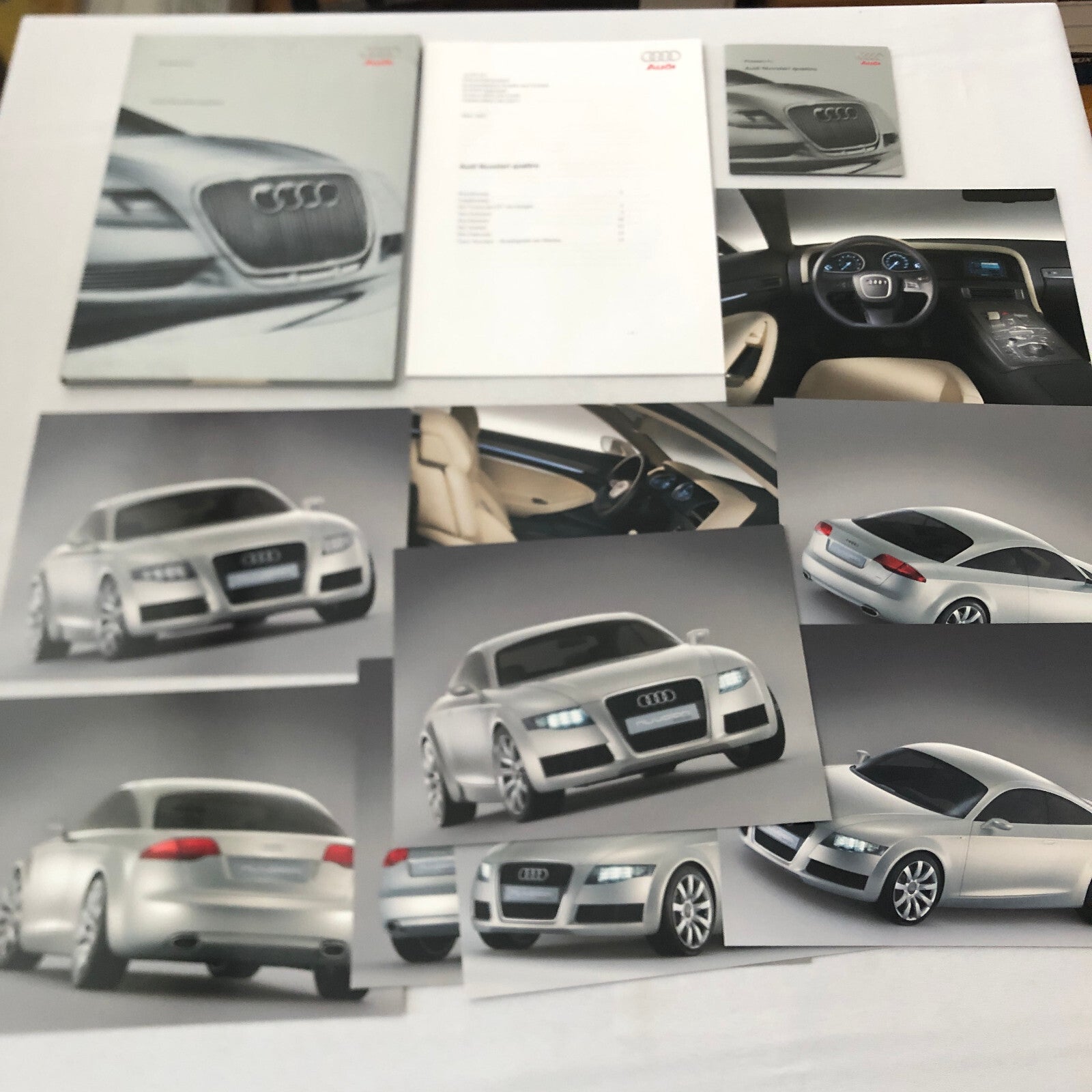 2003 Audi Nuvolari Quattro Concept Car Prototype Press Kit Brochure GERMAN