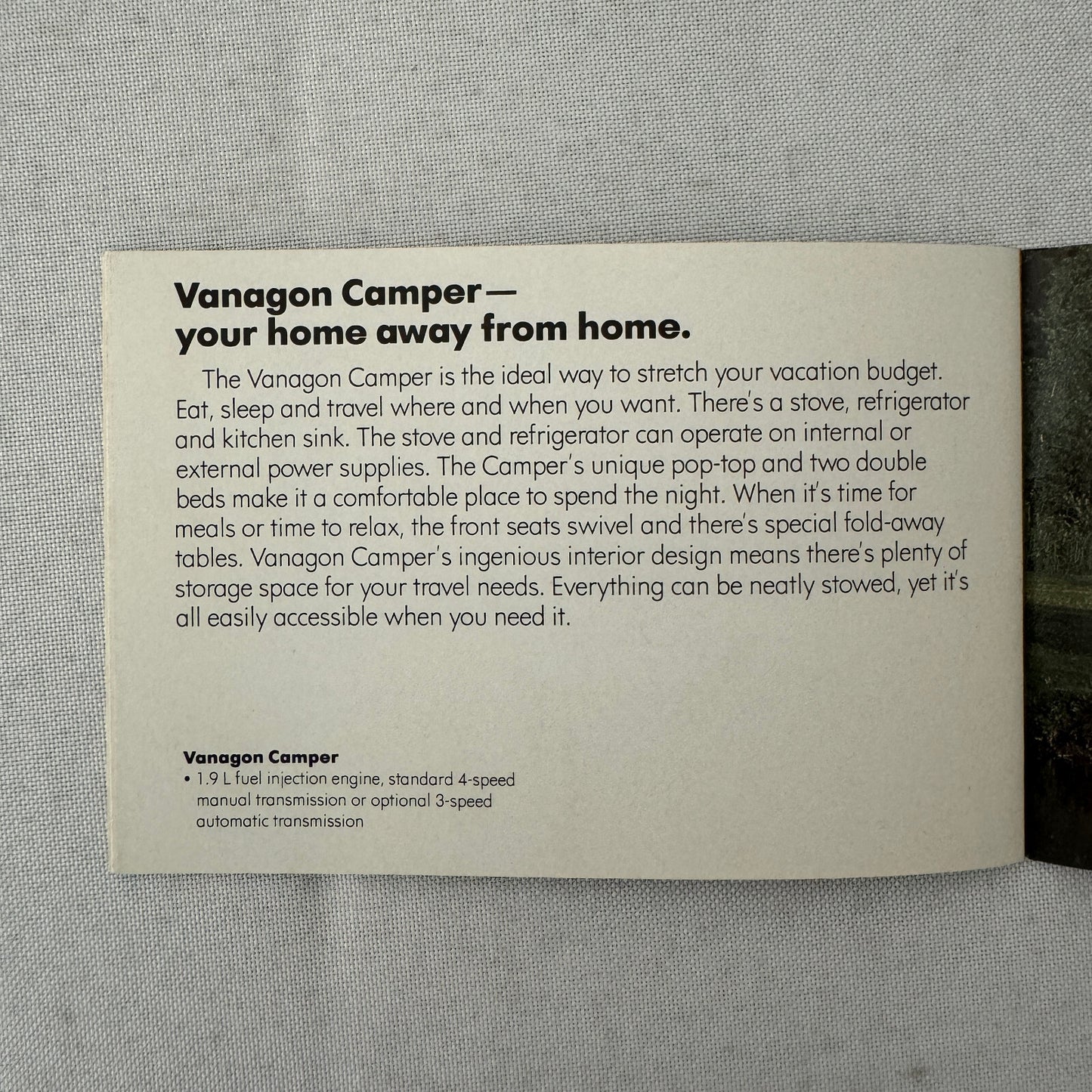 Volkswagen VW Car Sales Brochure Catalog Rabbit GTI Scirocco Vanagon Camper +