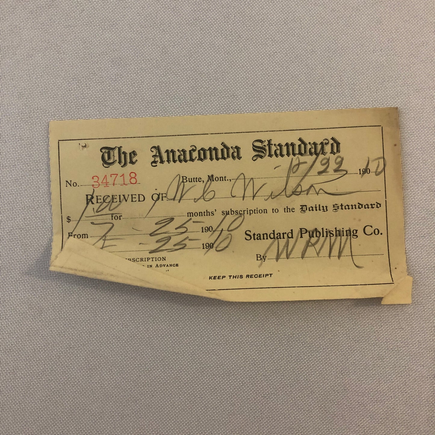 The Anaconda Standard Butte Montana Newspaper Document Ephemera Lot 9x 1910