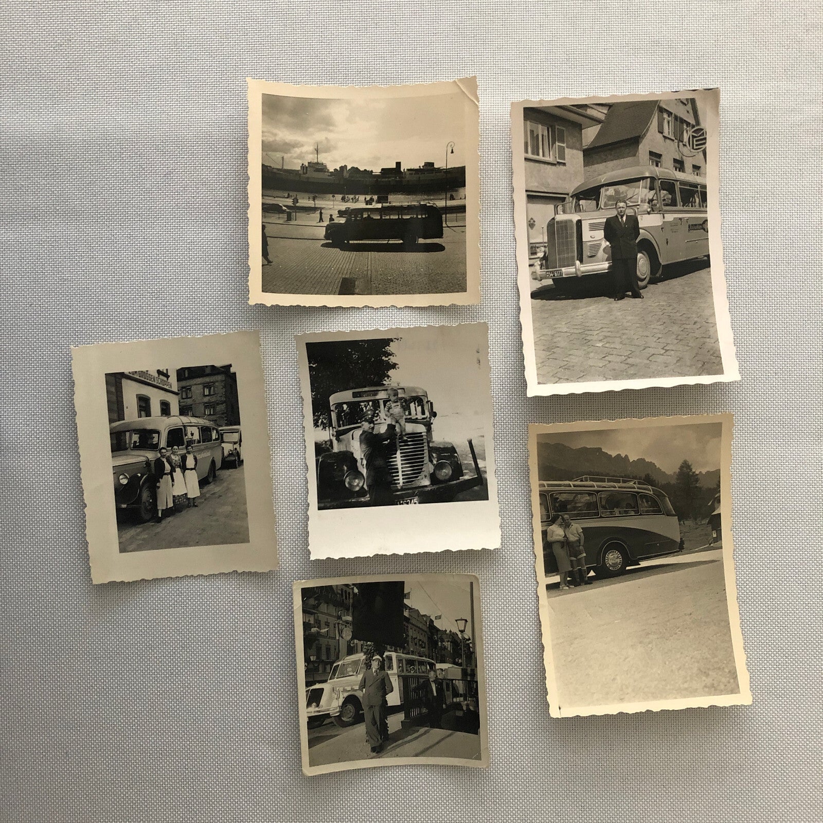 Vintage Bus Photo Photograph Print Lot of 23 People with Buses Germany