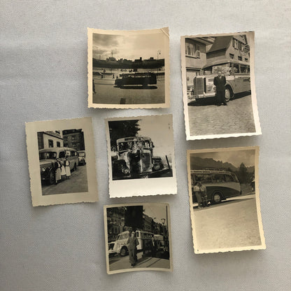Vintage Bus Photo Photograph Print Lot of 23 People with Buses Germany