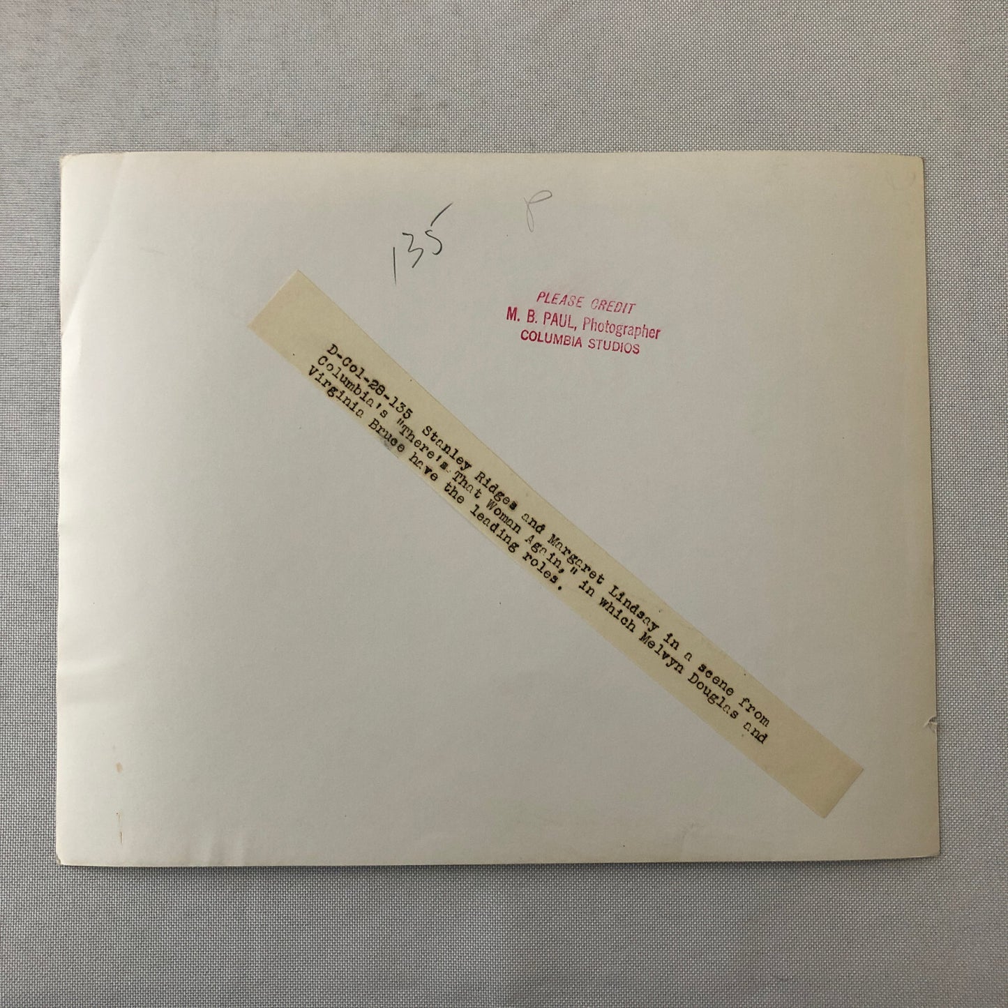 Vintage Movie Still Photo Photograph Margaret Lindsay Stanley Ridges