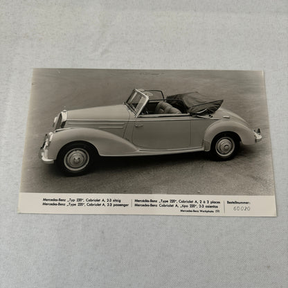 Mercedes Benz Typ 220 Cabriolet A Convertible Car Factory Press Photo Photograph