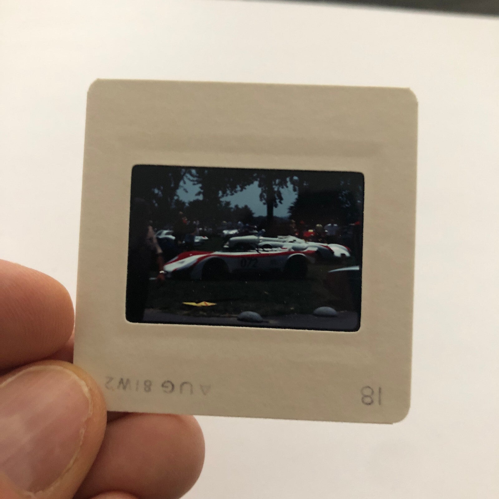 Porsche Car Show 35mm Photo Slide Vintage Racing Car