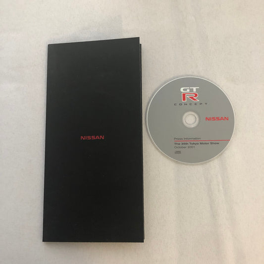 Nissan GTR Concept Car Prototype Tokyo Motor Show 2001 Sales Brochure CD GT-R