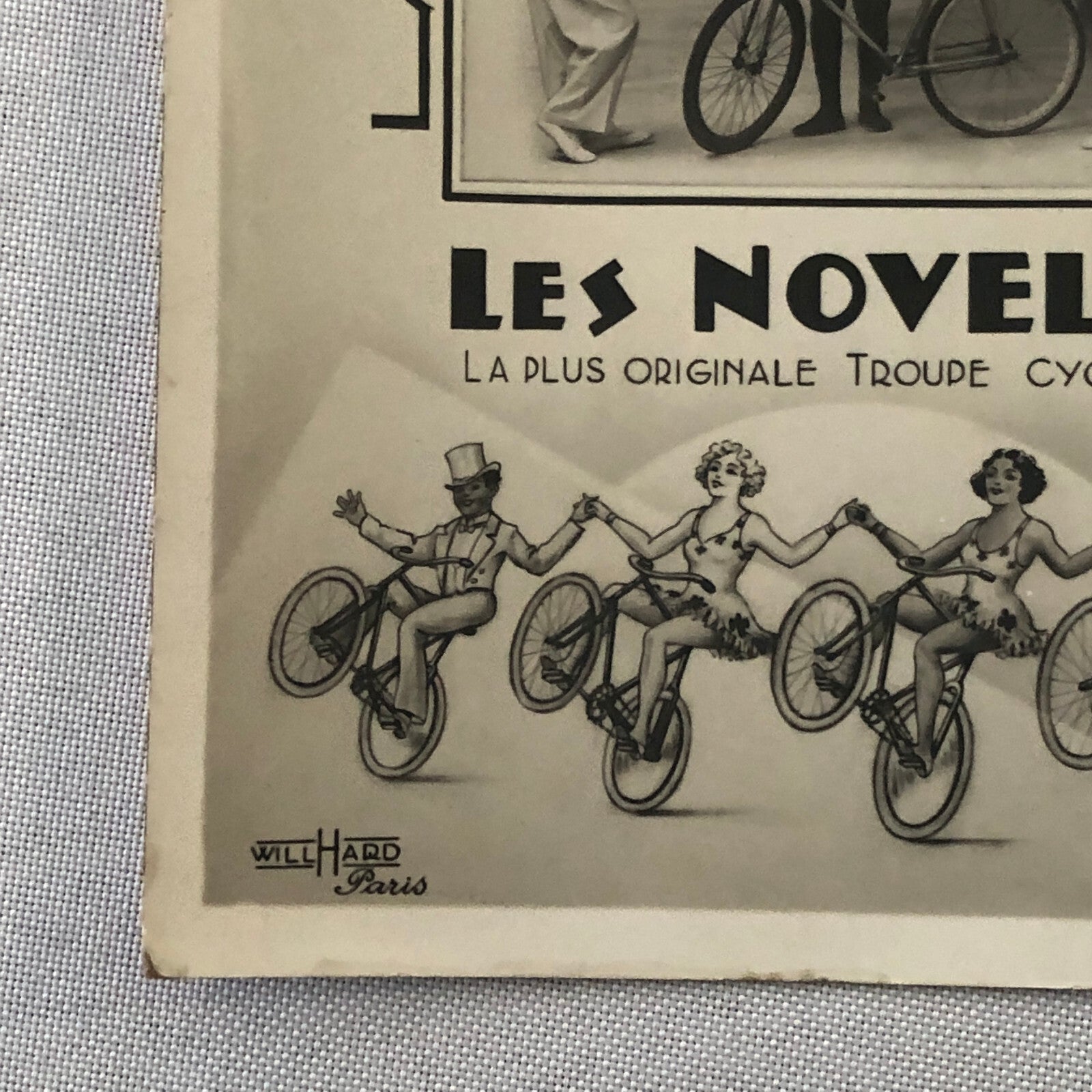 Circus Performer Bicycle Balancing Act Vintage Photo Photograph Les Novello