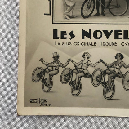 Circus Performer Bicycle Balancing Act Vintage Photo Photograph Les Novello