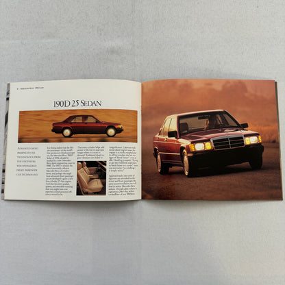 1986 Mercedes Benz Car Sales Brochure Catalog 560SL 560SEC 190D 190E 300D 300E +