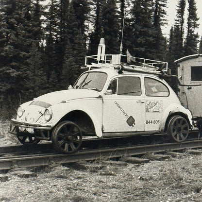 Vintage Volkswagen Beetle Toronto Hydro Train Car Railroad Railway Rail VW