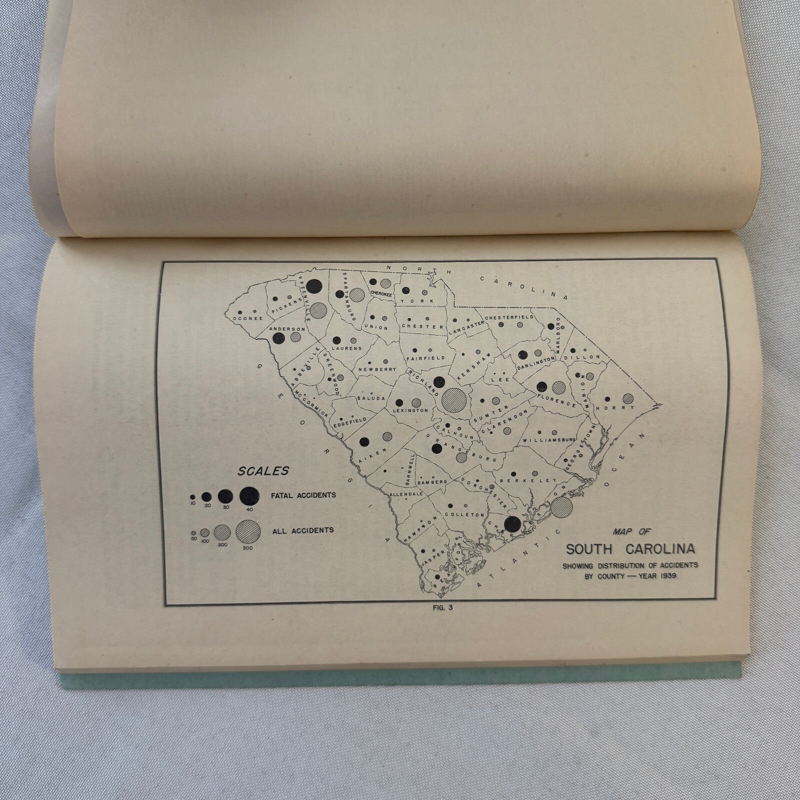 1939 South Carolina Facts about Traffic Accidents Car Automobile Report Book