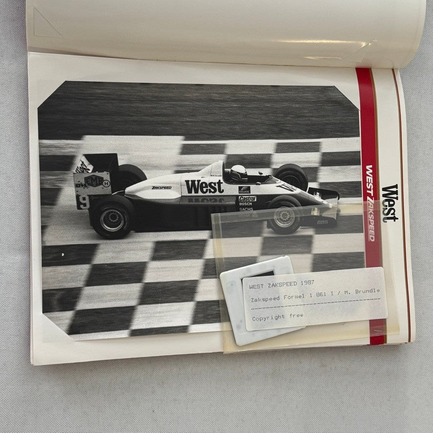 1987 West Zakspeed Racing Team Press Kit Photos Slides Martin Brundle