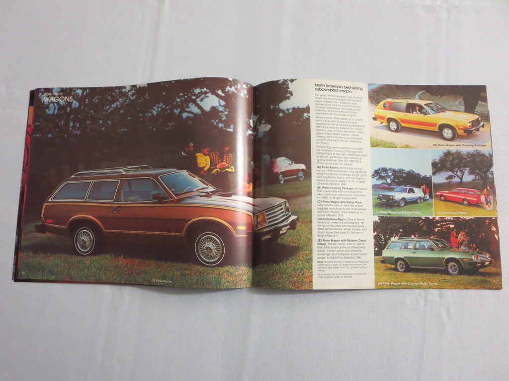 1980 Ford Wagon Sales Brochure Catalog LTD Fairmont Pinto Club Wagon 