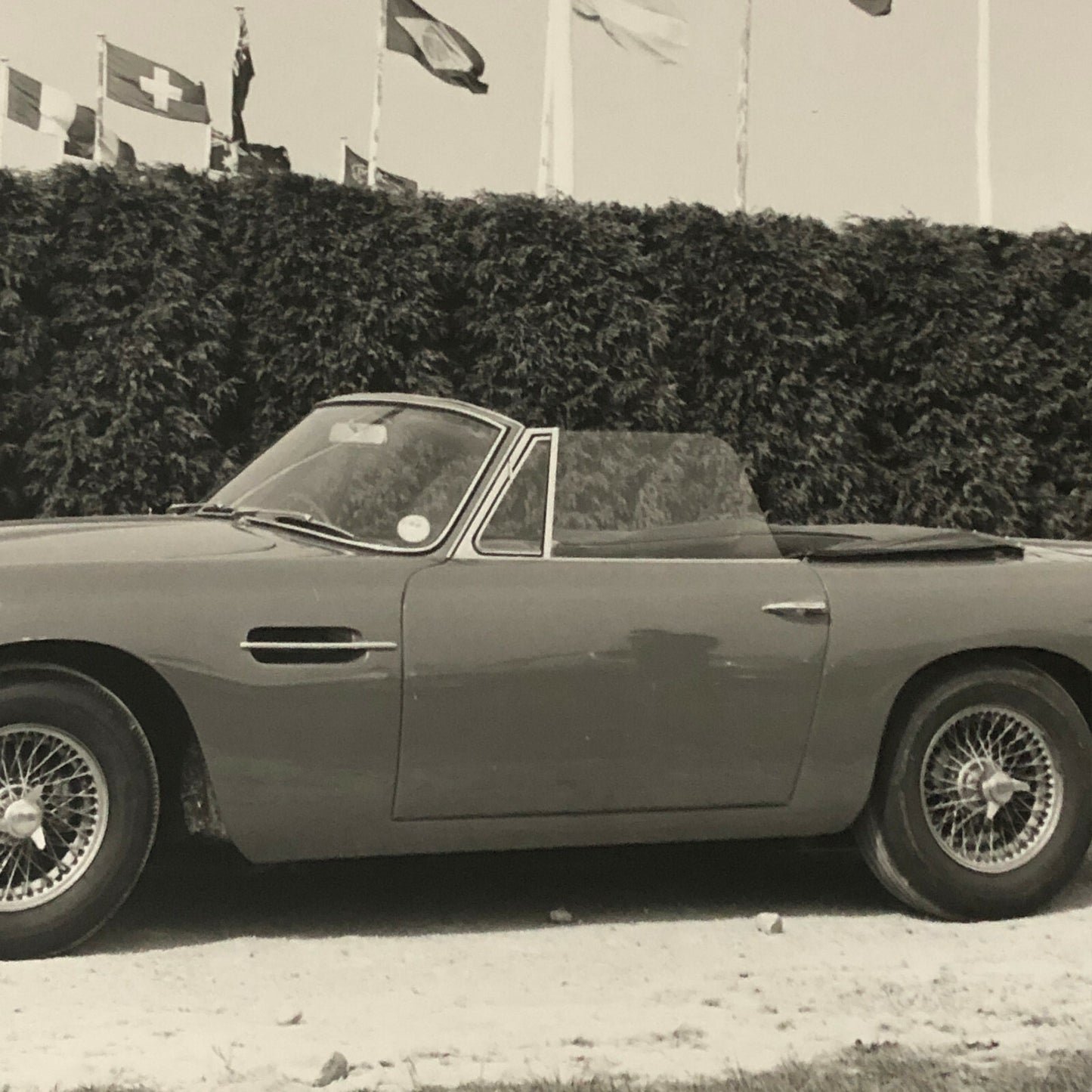 Vintage Aston Martin Convertible Car Photo Photograph Print