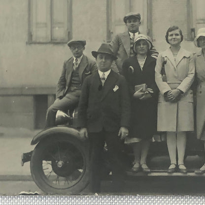 Vintage Photo Photograph People with Early Antique Car Automobile Germany