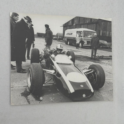 Vintage Racing Photograph John Cooper Maserati Car Ray Salvadori Driver Photo