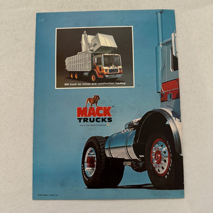 Mack Truck MC MR Series for Construction Refuse Garbage Sales Brochure Catalog