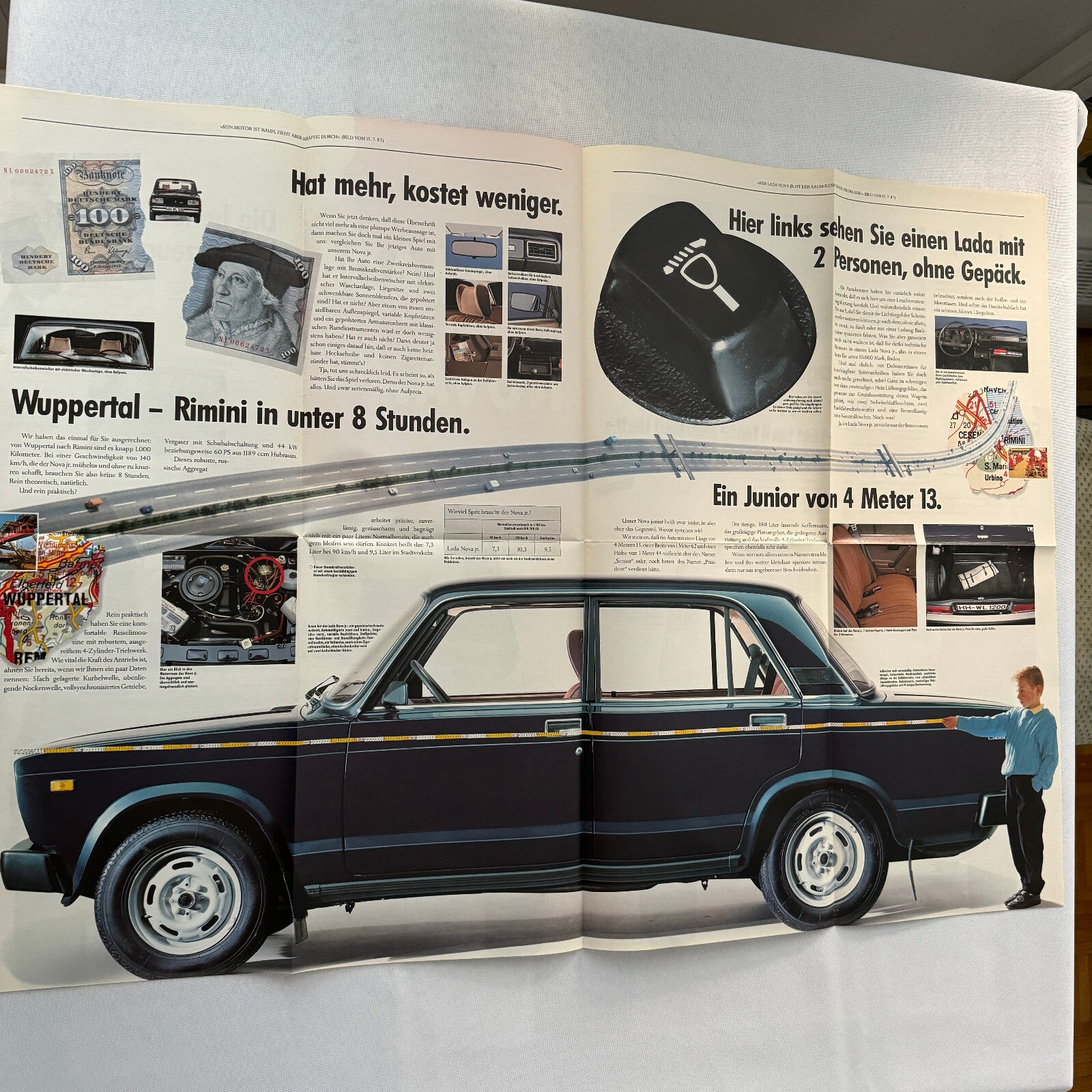 Lada Nova Car Sales Brochure Catalog Poster GERMAN Text