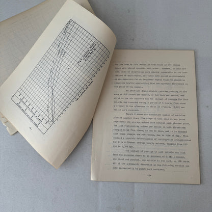 1954 California Traffic Study Civil Engineering Road Construction Documents