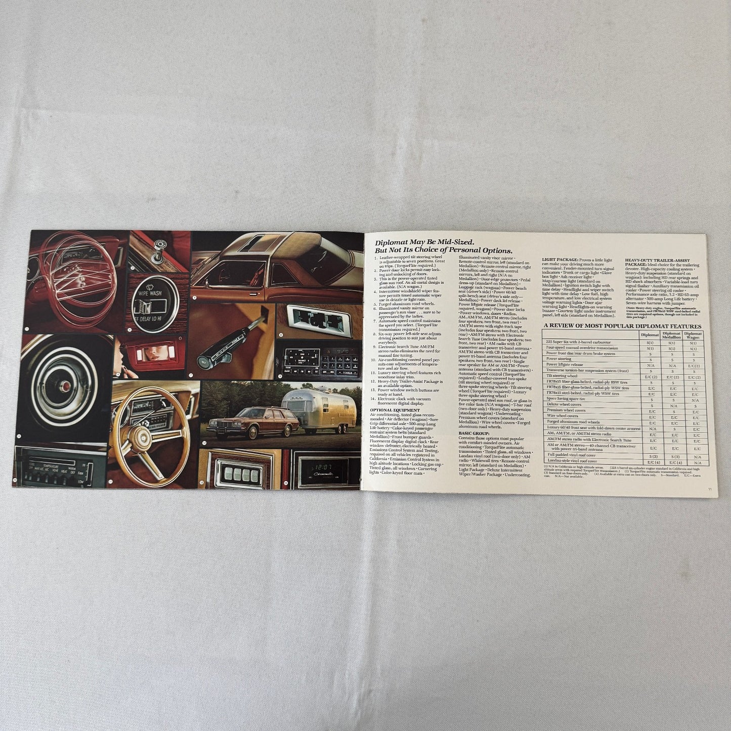 1978 Dodge Diplomat Car Sales Brochure Catalog Vintage Automobile Wagon Coupe