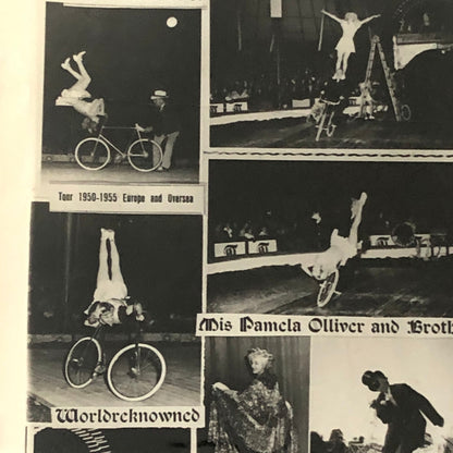 Circus Bicycle Act Performer Photo Photograph Miss Pamela Olliver Vintage