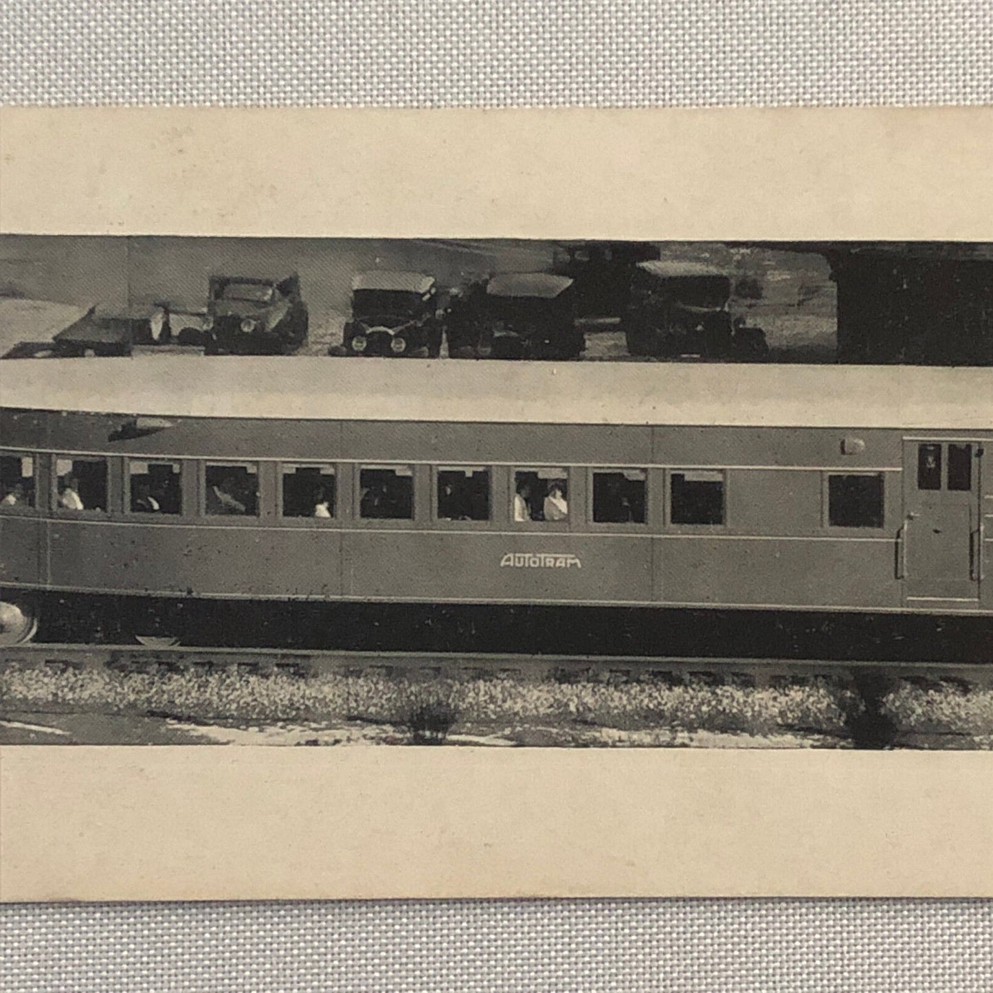 Vintage Clark Autotram Train Information Card  