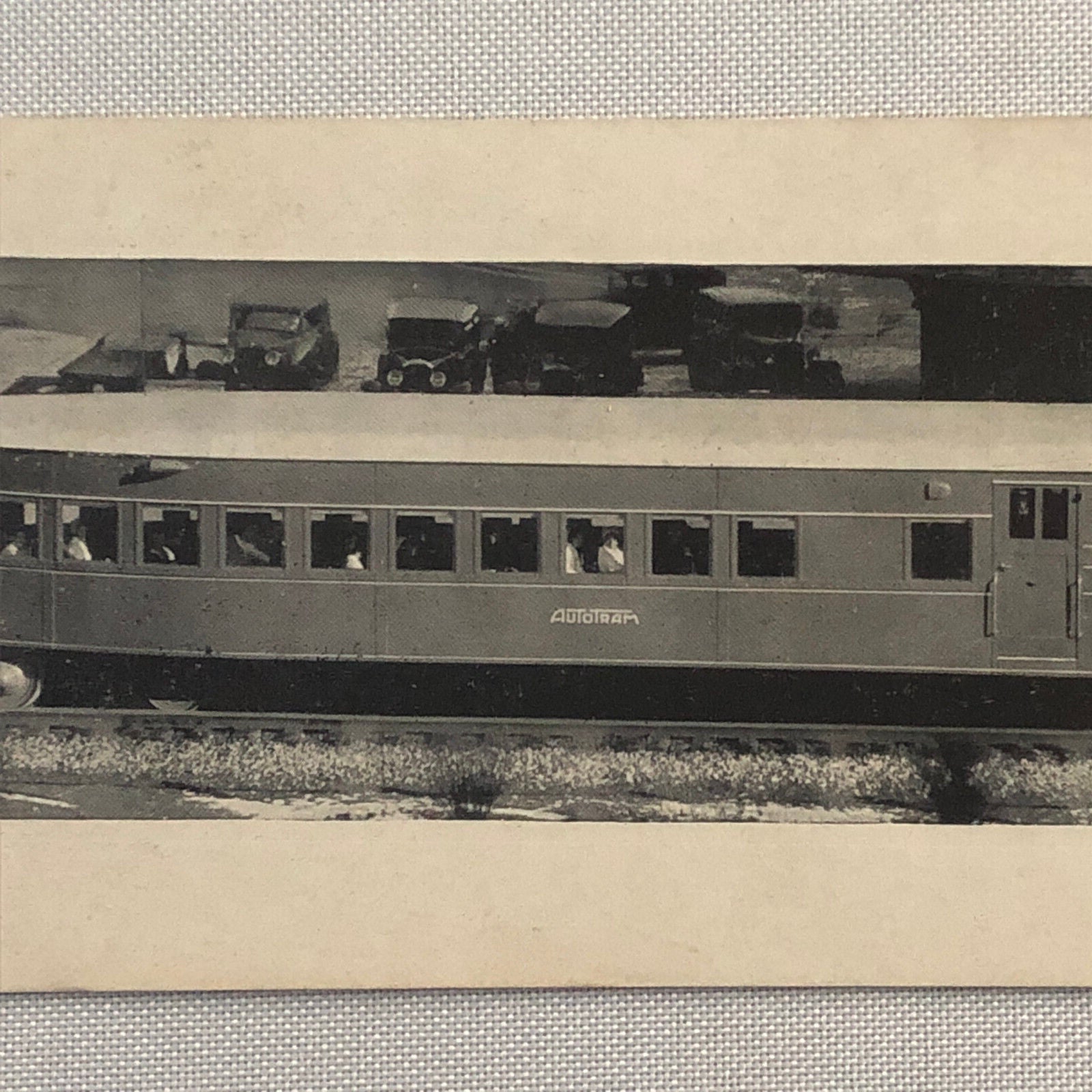 Vintage Clark Autotram Train Information Card  