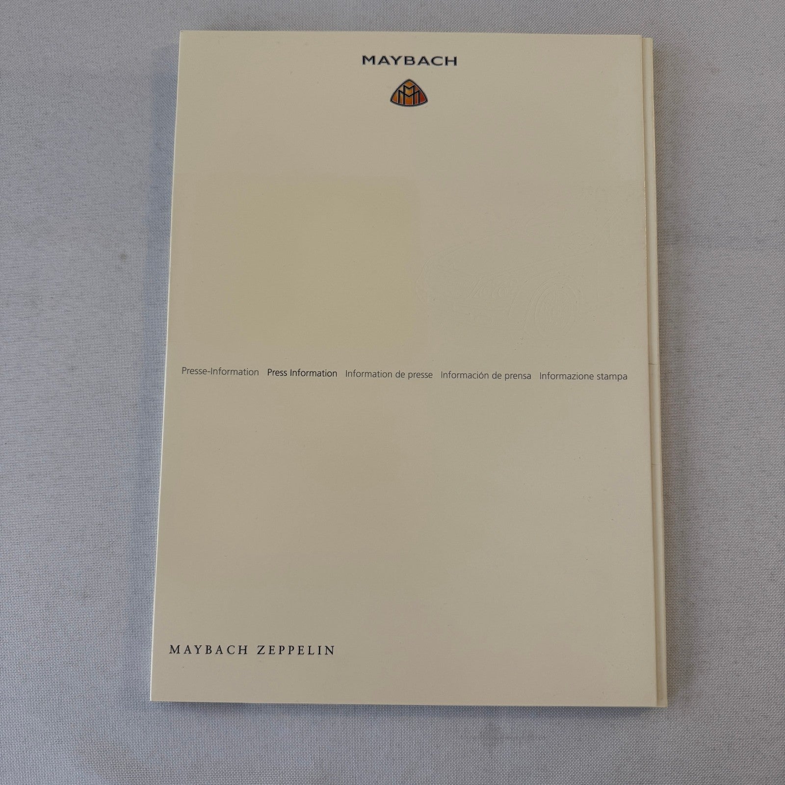 2009 Maybach 62 Zeppelin Car Press Kit Photo Brochure GERMAN