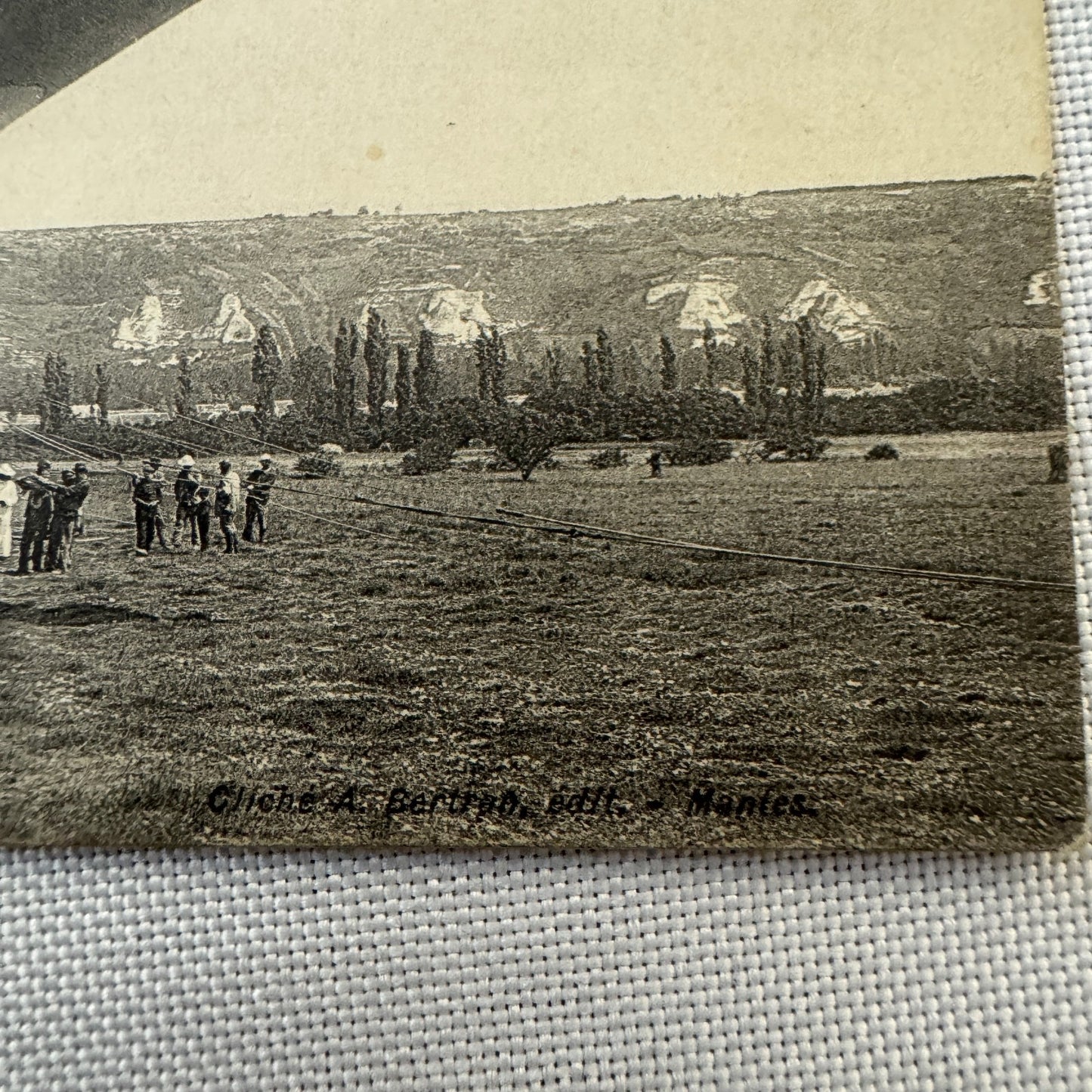 Vintage Zeppelin Airship Dirigible Postcard Post Card French Le Jaune II 1907